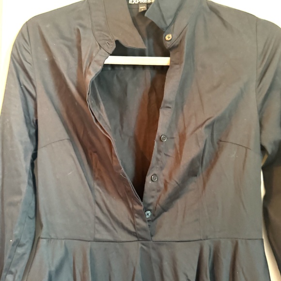 Express Mini Long Sleeved Shirt Dress Size 6 - Picture 3 of 7